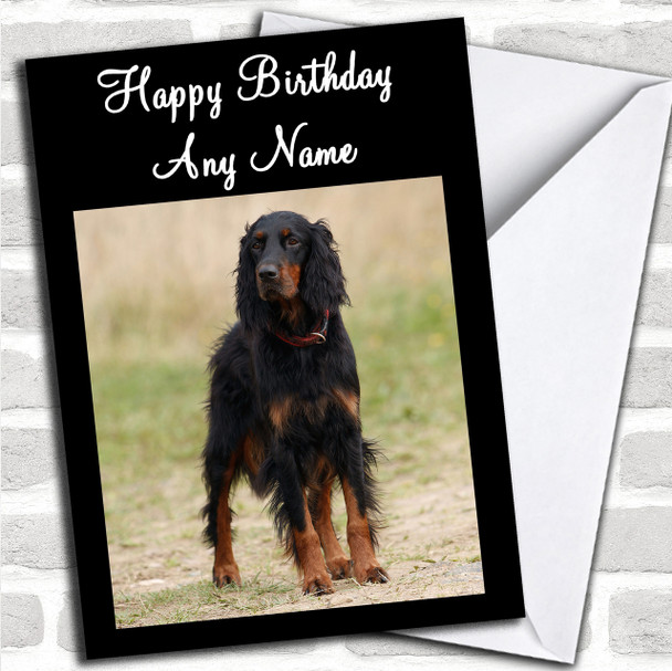 Gordon Setter Personalized Birthday Card