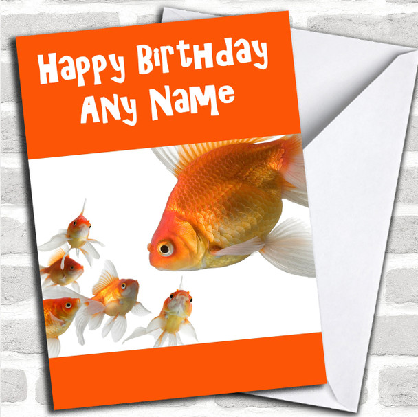 Goldfish Family Personalized Birthday Card