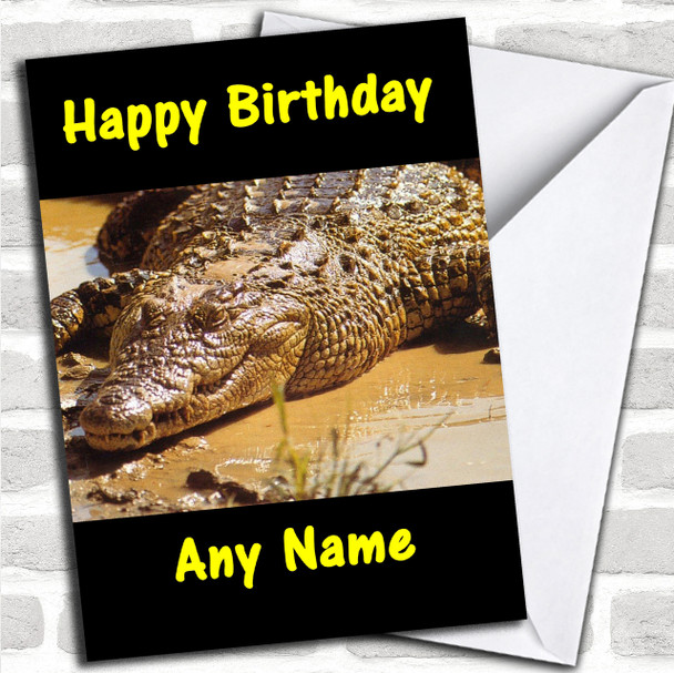 Crocodile Personalized Birthday Card