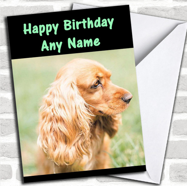 Cocker Spaniel Personalized Birthday Card