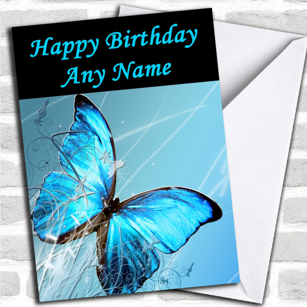 Beautiful Butterfly Personalized Birthday Card