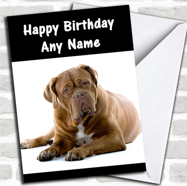 Bullmastiff Personalized Birthday Card