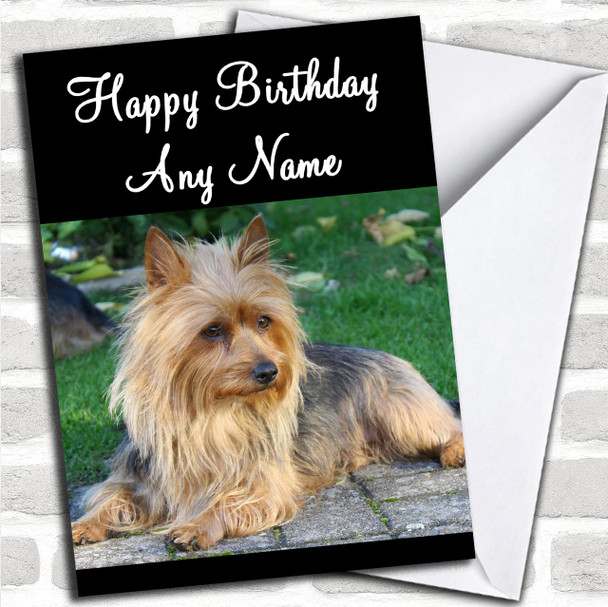 Australian Terrier Dog Personalized Birthday Card