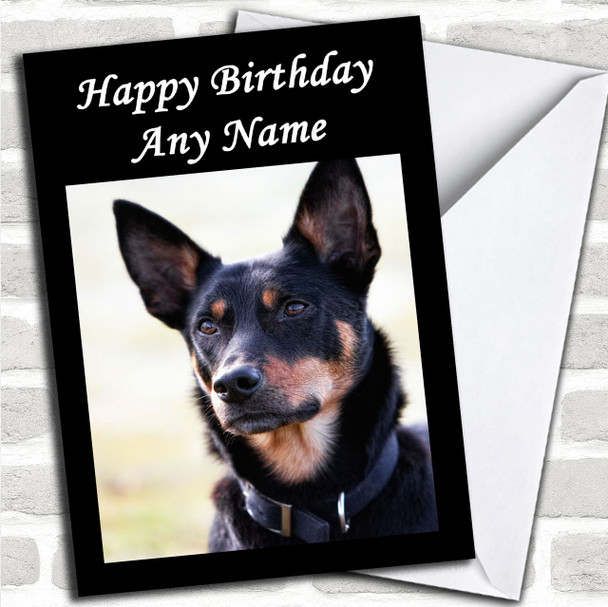 Australian Kelpie Dog Personalized Birthday Card