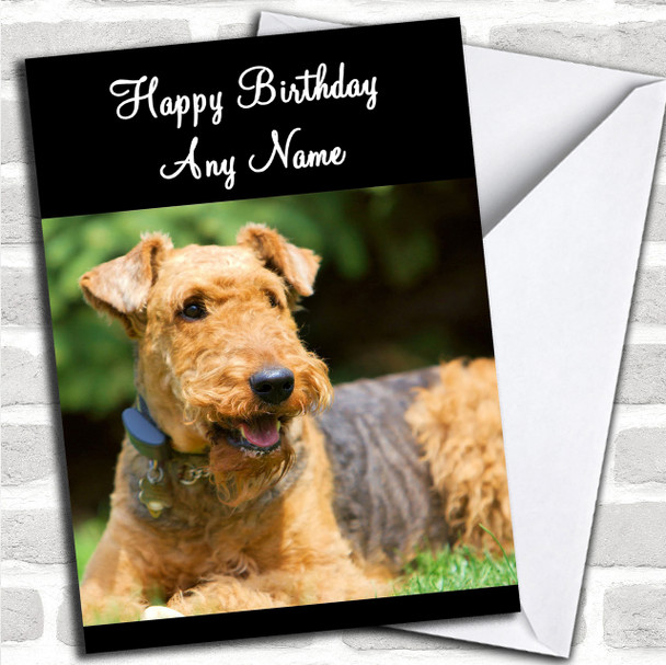 Airedale Terrier Dog Personalized Birthday Card