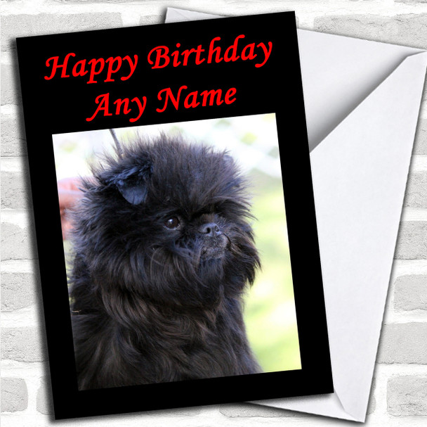 Affenpinscher Dog Personalized Birthday Card