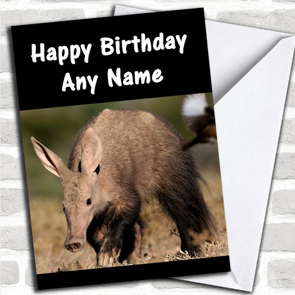 Aardvark Personalized Birthday Card