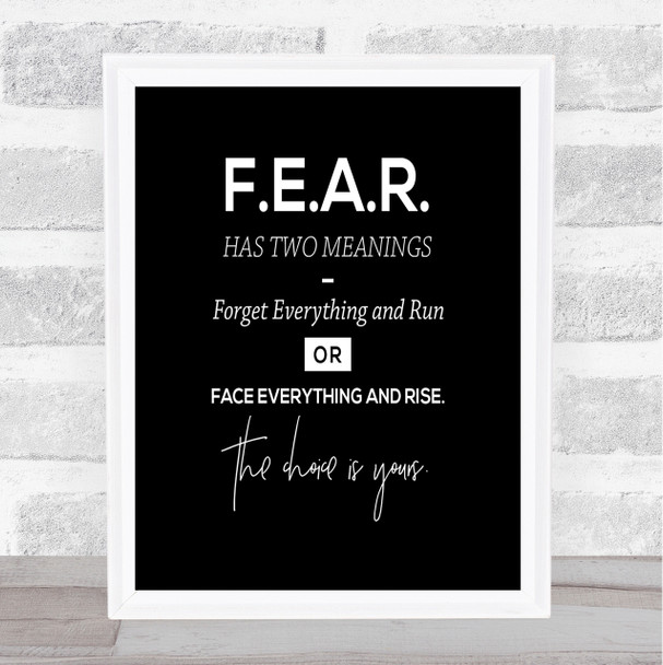 Forget Everything Quote Print Black & White
