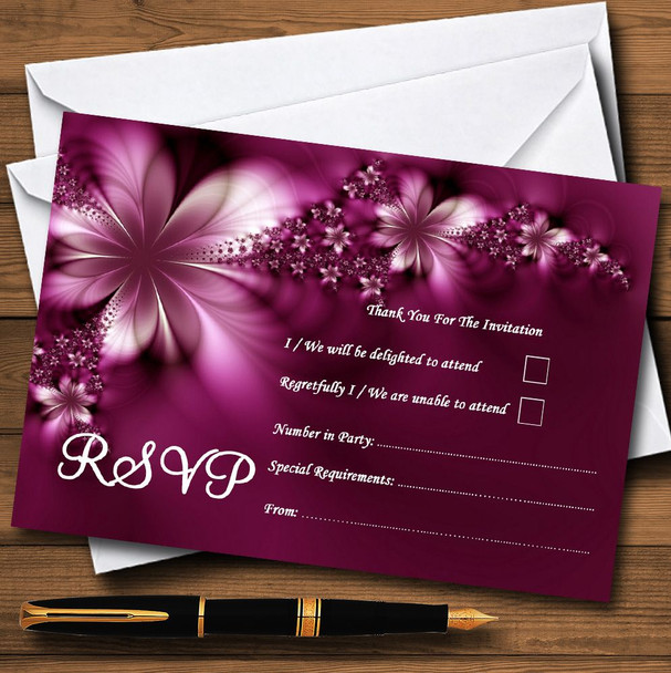 Beautiful Purple Personalized RSVP Cards
