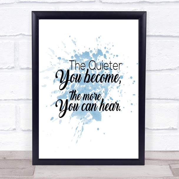 More You Can Here Inspirational Quote Print Blue Watercolour Poster