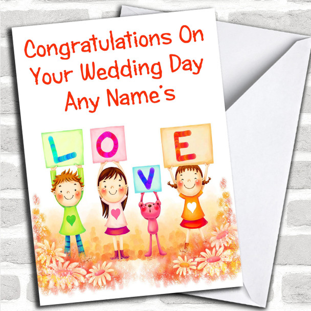 Cute Love Personalized Wedding Day Card