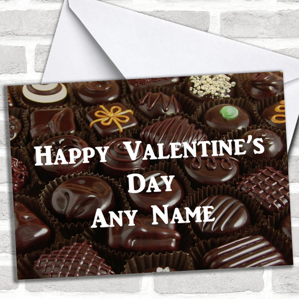 Chocolate Selection Romantic Personalized Valentine's Card