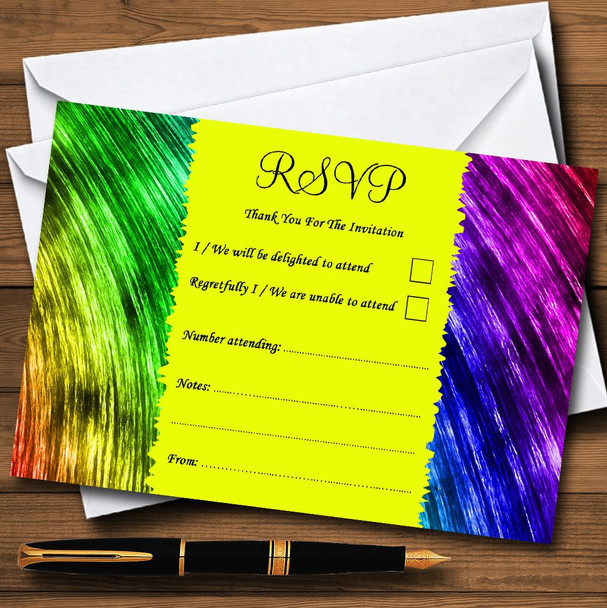 Rainbow Paints Personalized RSVP Cards
