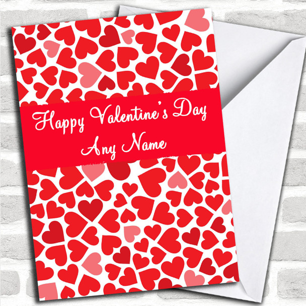 Lots Of Love Hearts Romantic Personalized Valentine's Card