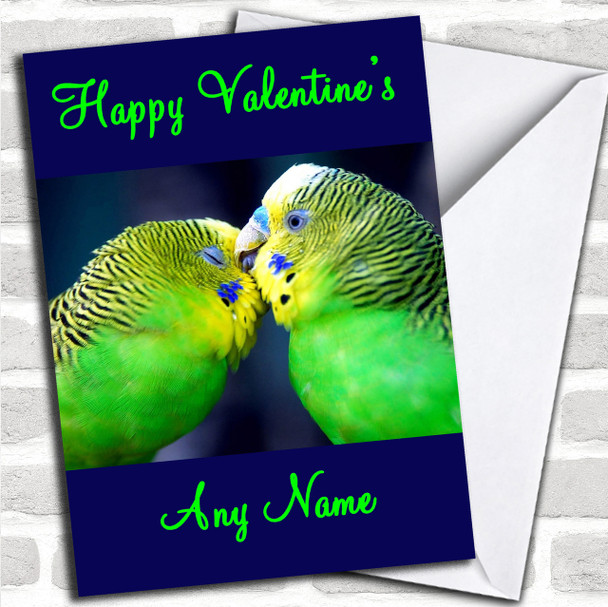 Sweet Love Birds Romantic Personalized Valentine's Card