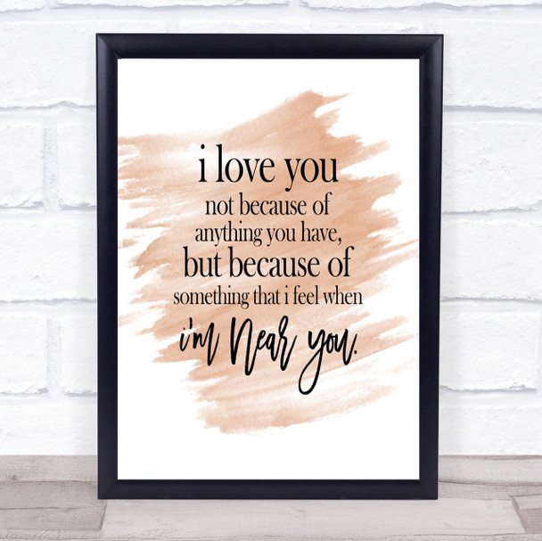 I Love You Quote Print Watercolour Wall Art
