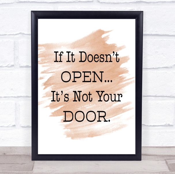 If It Doesn't Open Quote Print Watercolour Wall Art