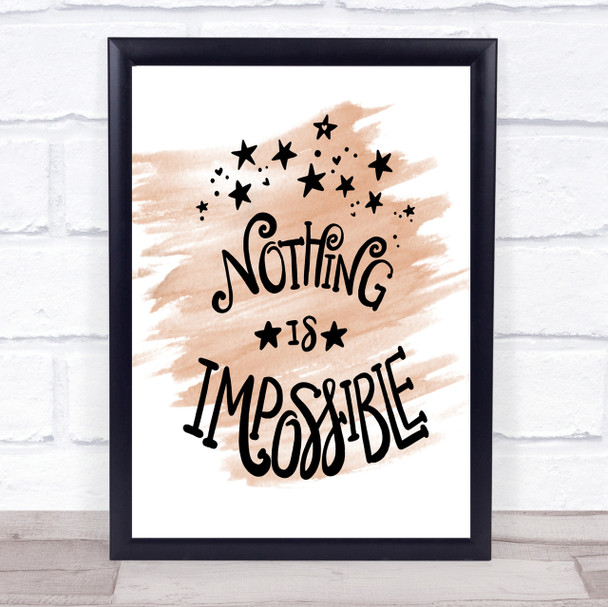 Impossible Unicorn Quote Print Watercolour Wall Art