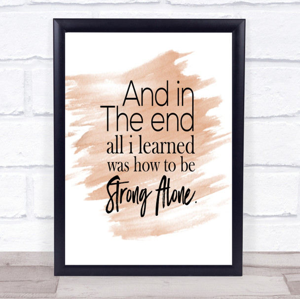 In The End Quote Print Watercolour Wall Art