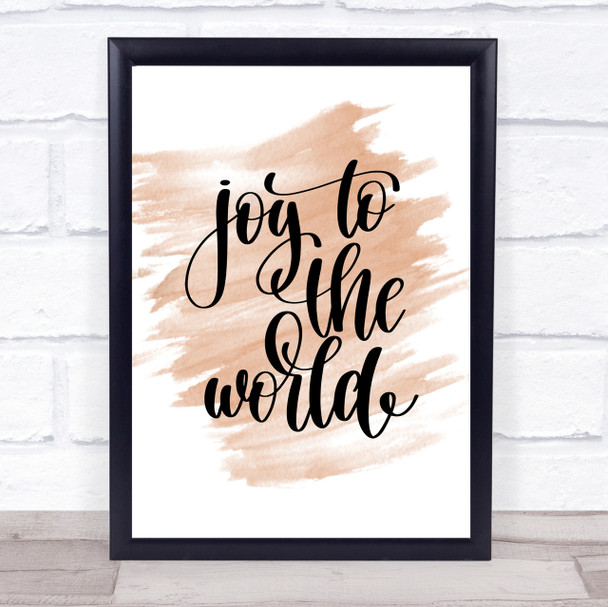Joy To The World Quote Print Watercolour Wall Art Joy To The World Quote Print Watercolour Wall Art