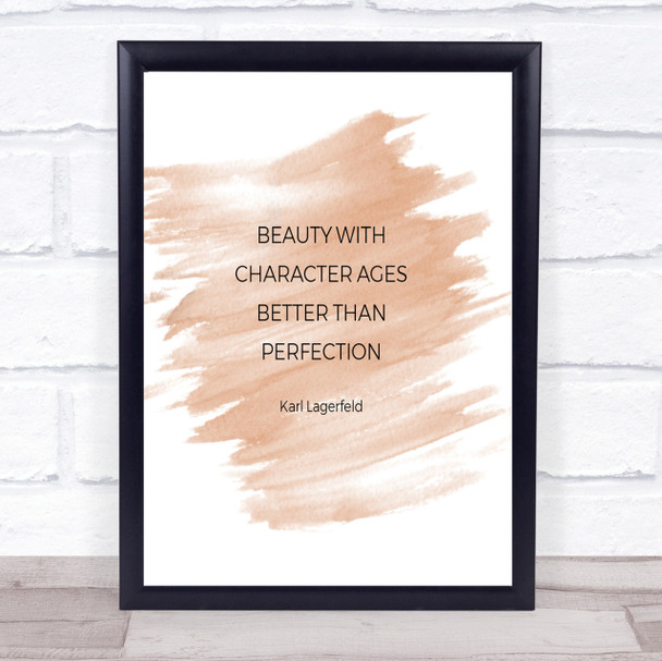 Karl Beauty Ages Quote Print Watercolour Wall Art