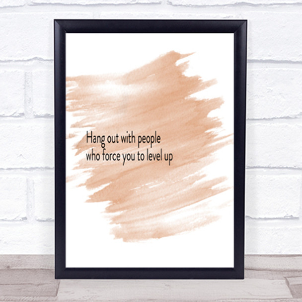 Level Up Quote Print Watercolour Wall Art