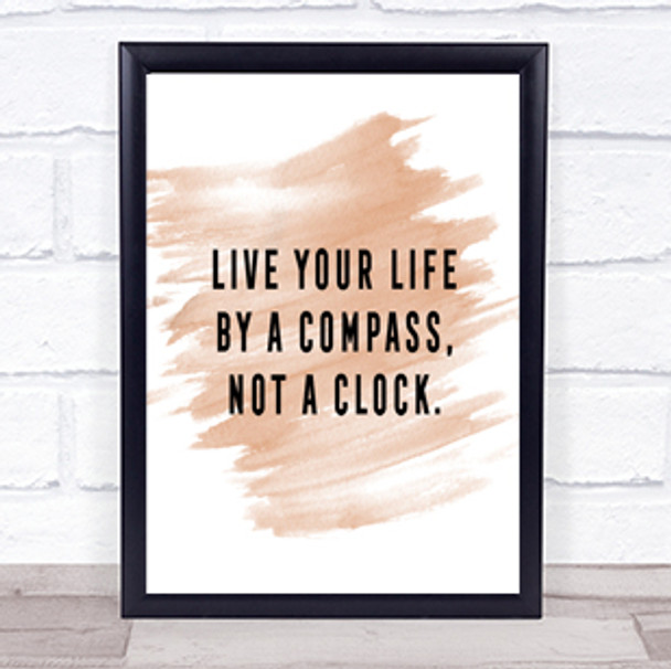 Live Your Life Quote Print Watercolour Wall Art