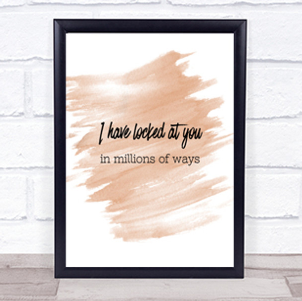 Looked At You Quote Print Watercolour Wall Art
