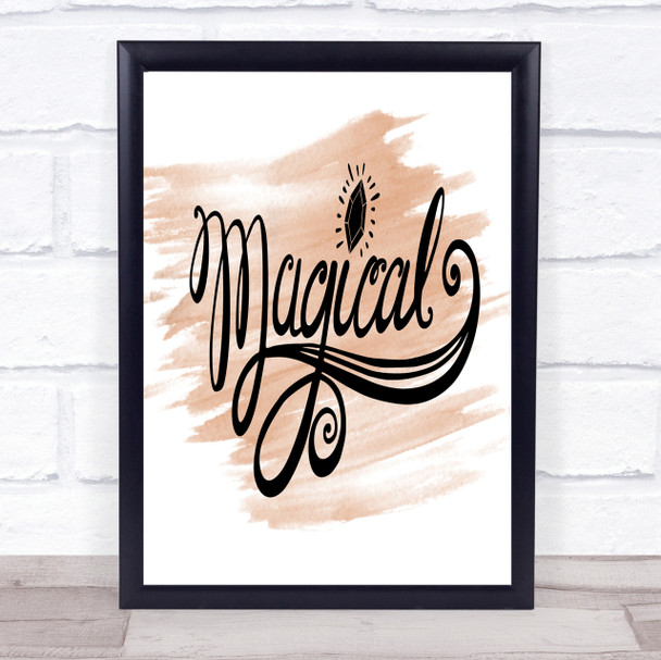 Magical Unicorn Quote Print Watercolour Wall Art