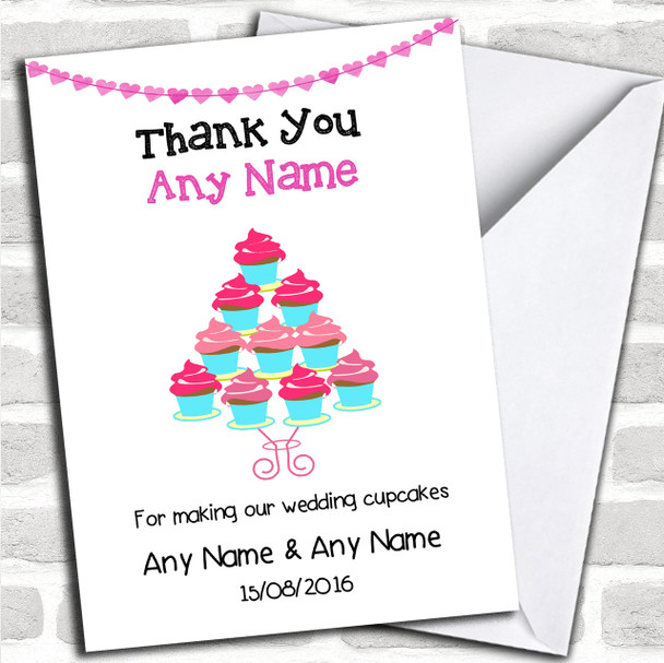 Thank You For Making Our Wedding Cupcakes Personalized Thank You Card