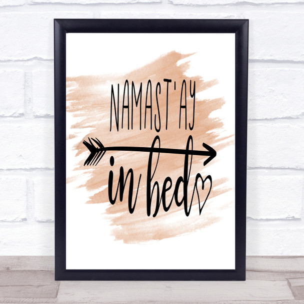 Namaste Quote Print Watercolour Wall Art