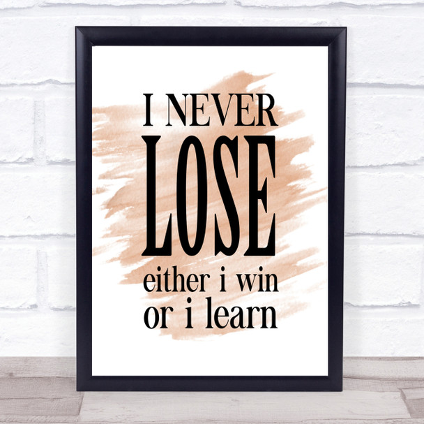 Never Lose Quote Print Watercolour Wall Art