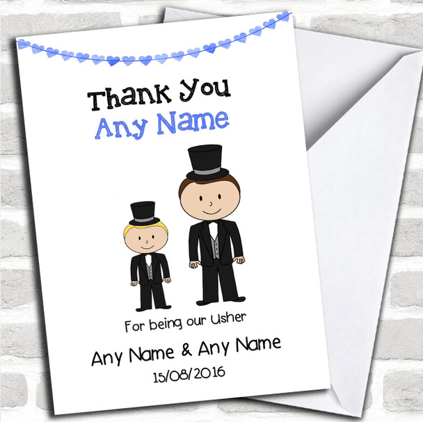 Thank You For Being Our Usher Personalized Thank You Card