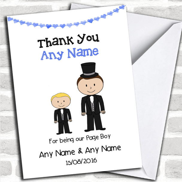 Thank You For Being Our Page Boy Personalized Thank You Card