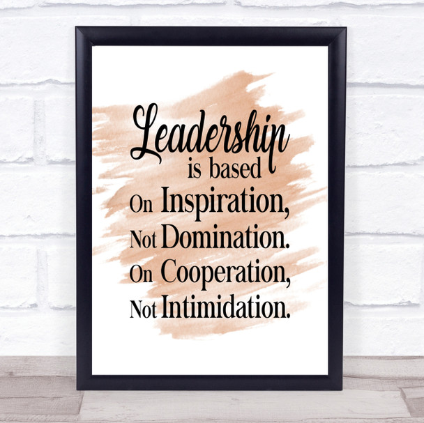 Not Intimidation Quote Print Watercolour Wall Art