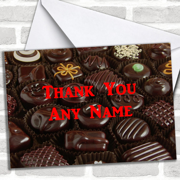 Chocolate Selection Personalized Thank You Card