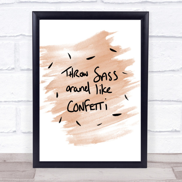 Sass Quote Print Watercolour Wall Art