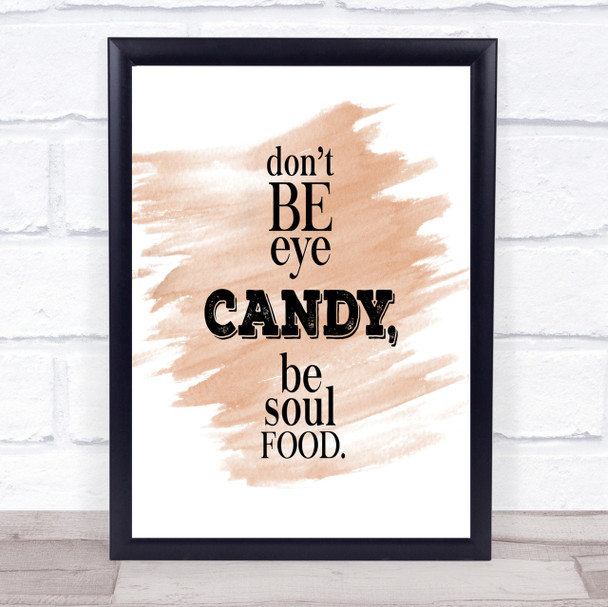 Soul Food Quote Print Watercolour Wall Art