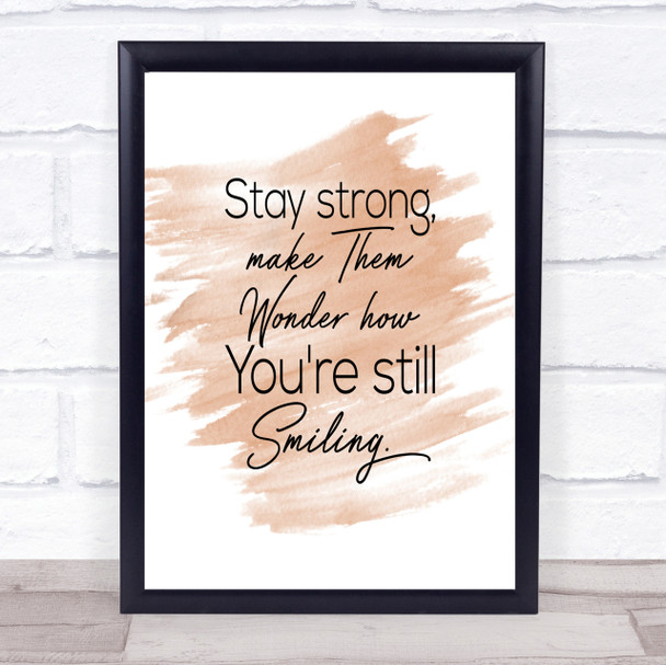 Still Smiling Quote Print Watercolour Wall Art