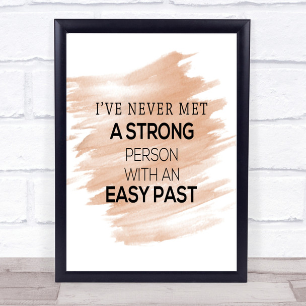 Strong Person Quote Print Watercolour Wall Art