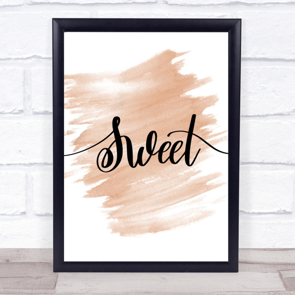 Sweet Quote Print Watercolour Wall Art