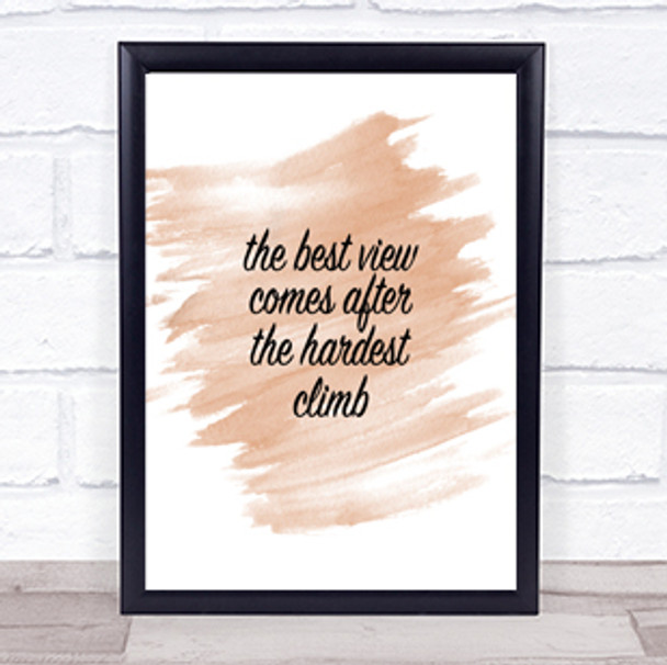 The Best View Quote Print Watercolour Wall Art