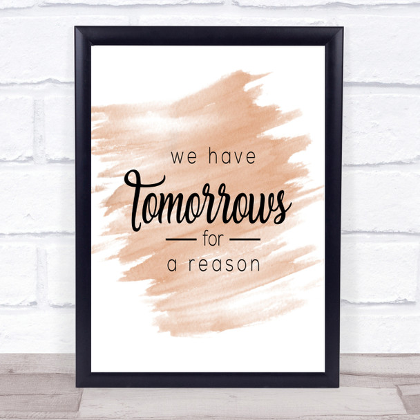 Tomorrows Quote Print Watercolour Wall Art