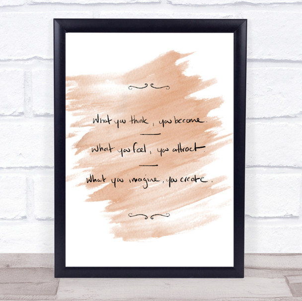 What You Attract Quote Print Watercolour Wall Art