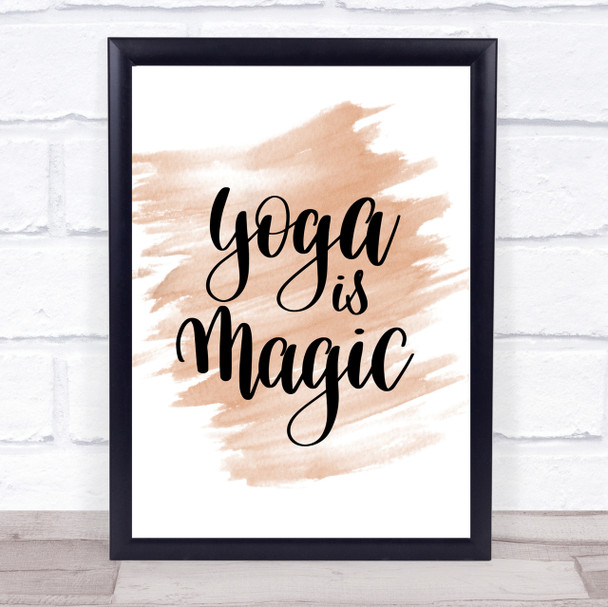 Yoga Is Magic Quote Print Watercolour Wall Art