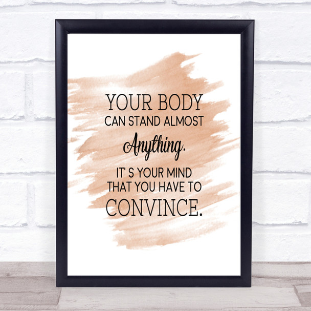 Your Body Quote Print Watercolour Wall Art