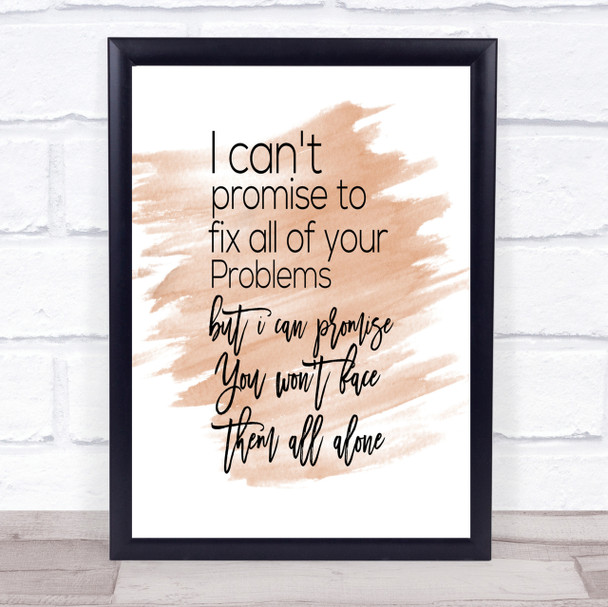 Cant Promise Quote Print Watercolour Wall Art