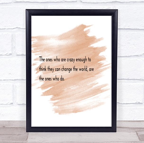 Change The World Quote Print Watercolour Wall Art