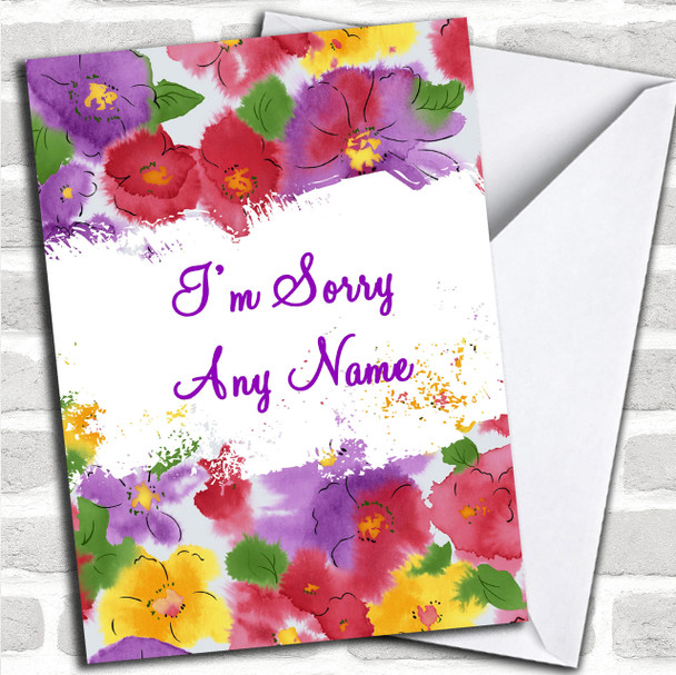 Flowers Personalized Sorry Card