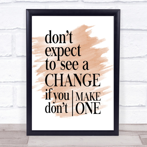 Don't Expect Quote Print Watercolour Wall Art